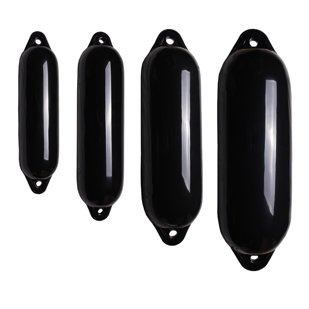 Défense De Bateau Talamex En Forme De Goutte / Dumpy - Noir - 180 X 360 Mm