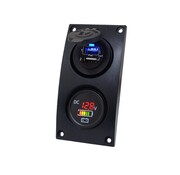 Talamex Schakelpaneel Curved add-on paneel dubbel USB & Volt / Accu indicator