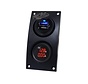 Talamex Schakelpaneel Curved add-on paneel dubbel USB & Volt / Ampere meter