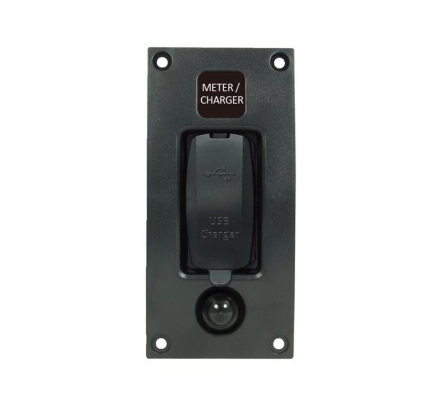 Talamex Schakelpaneel Curved add-on paneel USB stopcontact dubbel 3.4A