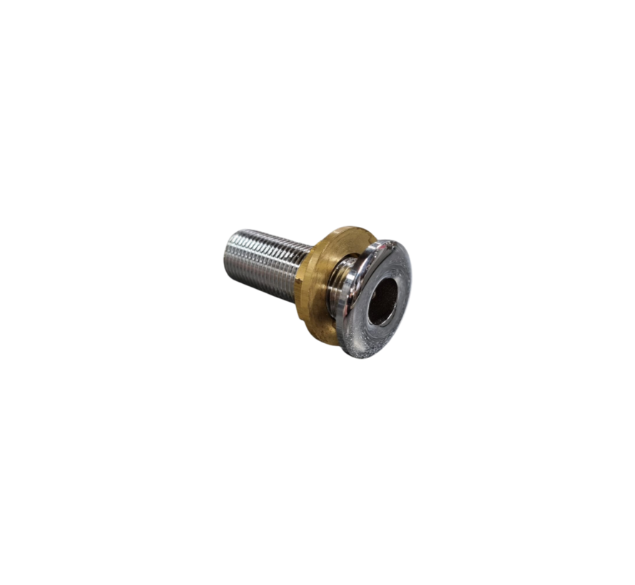 Huiddoorvoer Messing Verchroomd 1/2'' 69mm