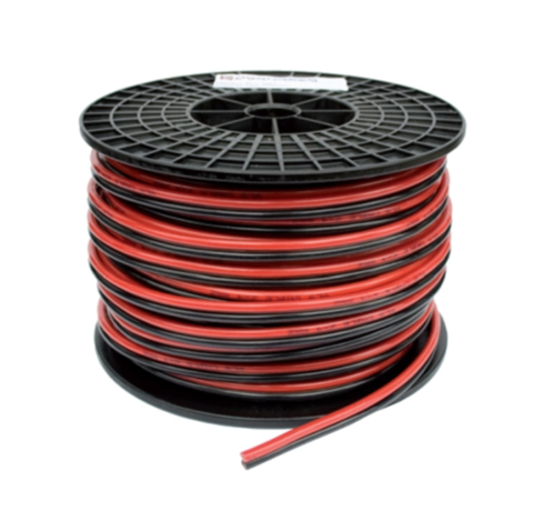 Aspius Twinkabel Accukabel Rood/Zwart - Per Meter