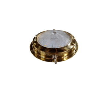Aspius Plafonnière opbouw plafondlamp messing 12V 140 mm warm wit LED