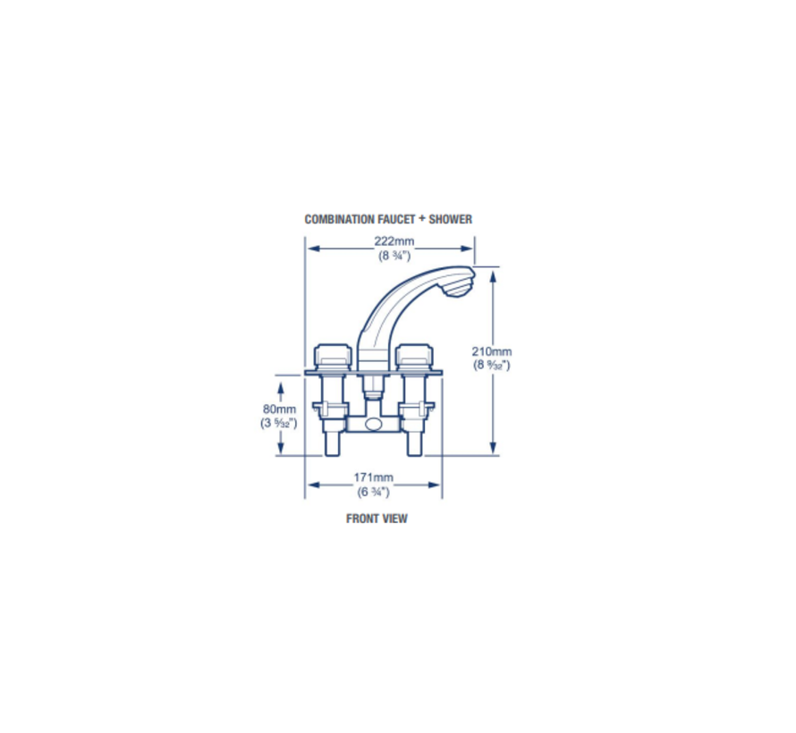 Whale Mengkraan Combo wit | 1/2" NPT