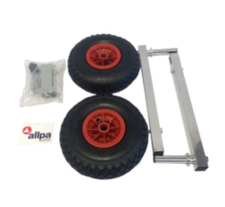Allpa Rubberboot RVS Transportwielen set Ibis 2 | Max 150 kg