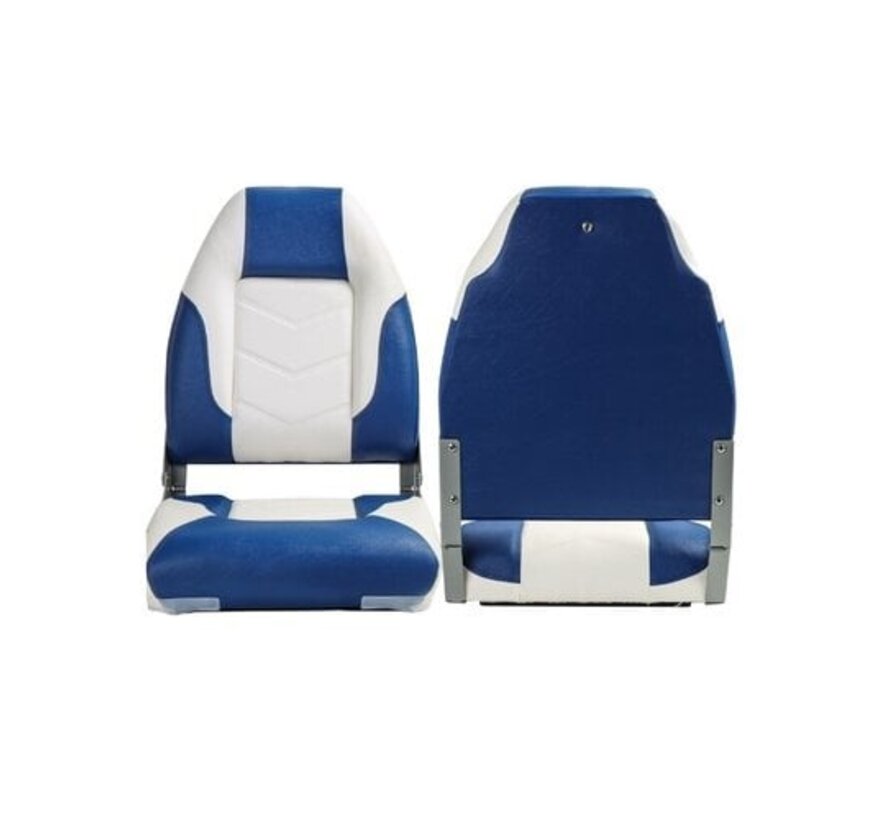 TM Bootstoel High Back | Wit/Blauw