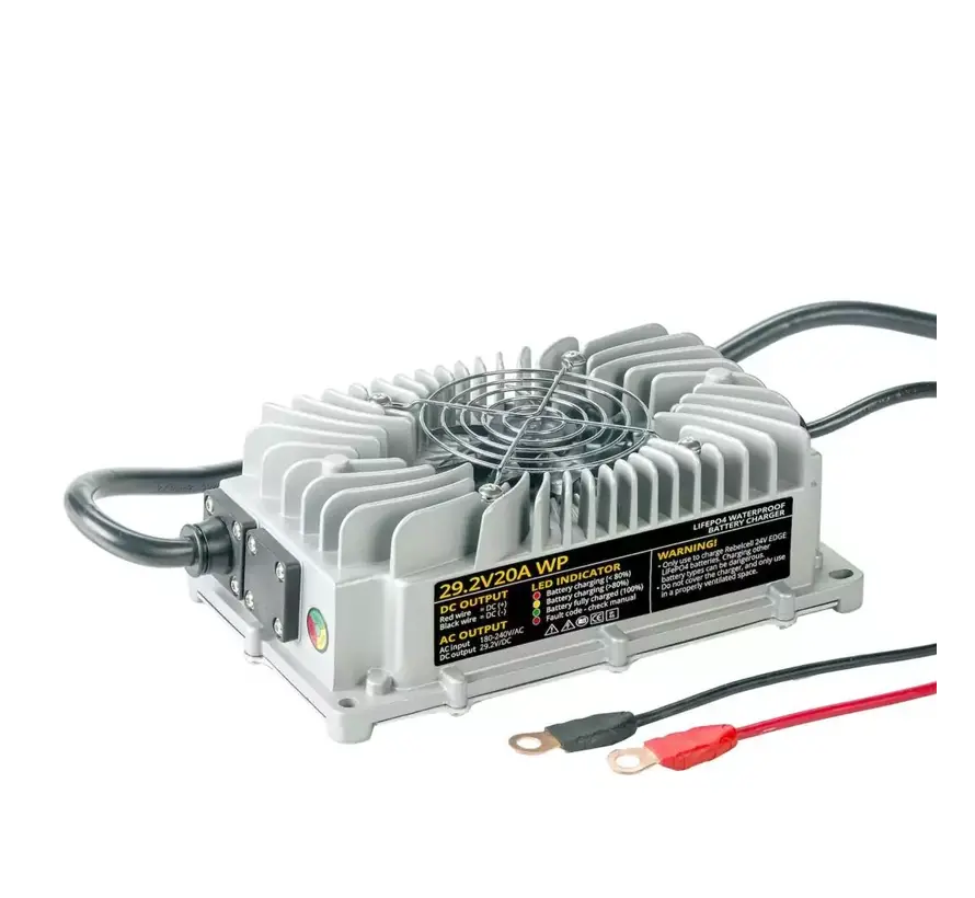 Rebelcell LiFePO4 Acculader 29.2V 20A Waterdicht (IP65)