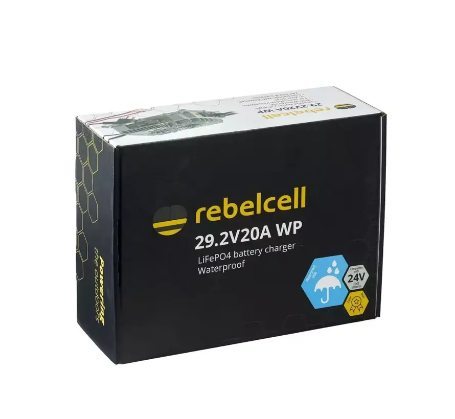 Rebelcell LiFePO4 Acculader 29.2V 20A Waterdicht (IP65)