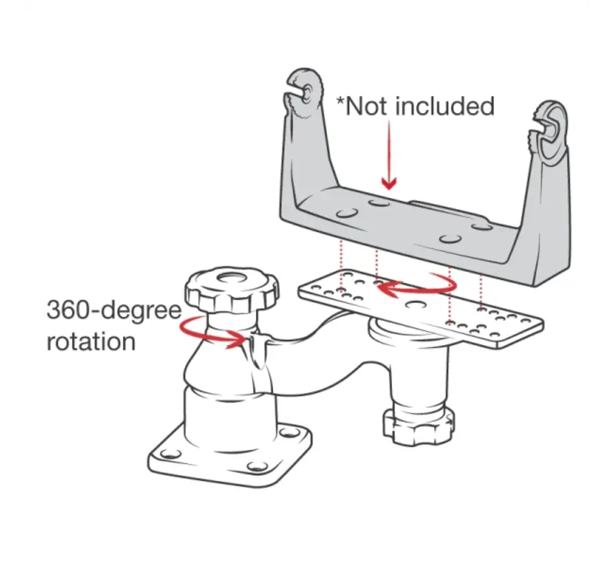 RAM Fishfinder Mount – Single Swing Arm Horizontal Mount System