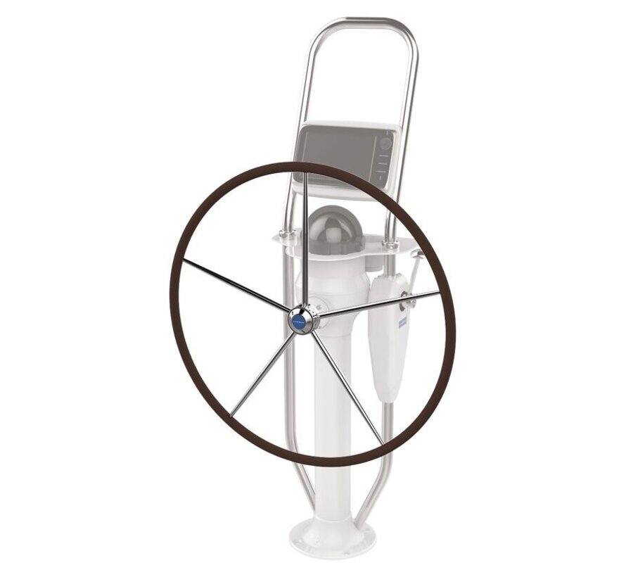 Lewmar Commodore stuurwiel RVS met lederen bekleding – Ø762 mm