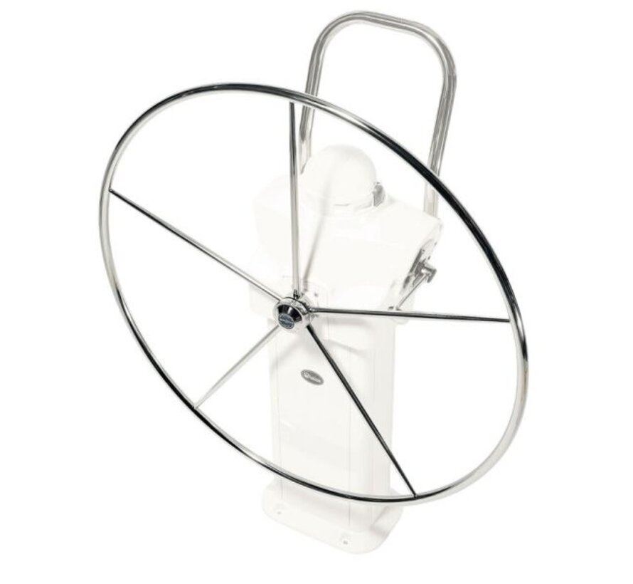 Lewmar Commodore stuurwiel RVS met lederen bekleding – Ø914 mm