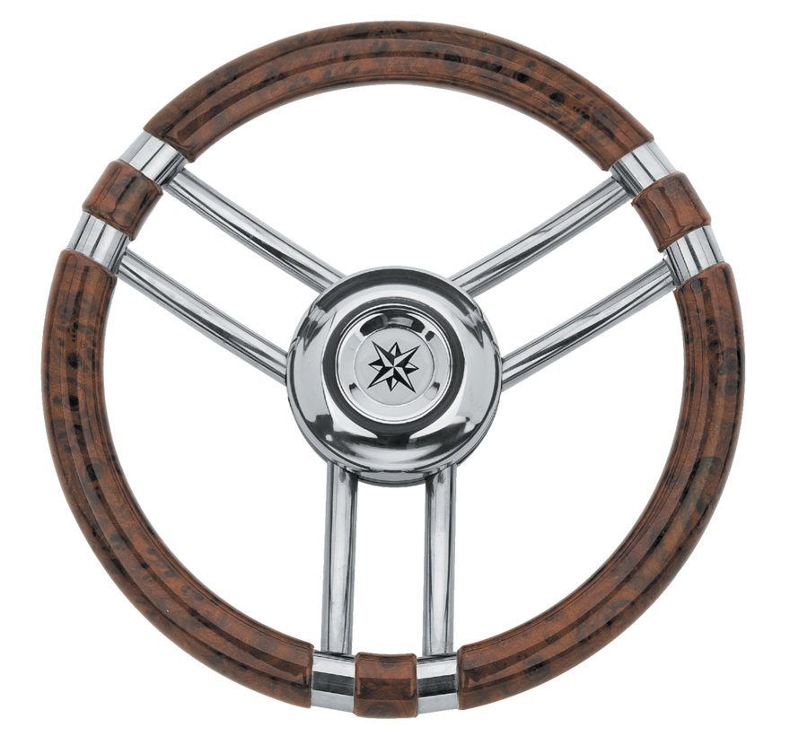 Allpa 3-Spaaks stuurwiel model 22 RVS – Ø350 mm