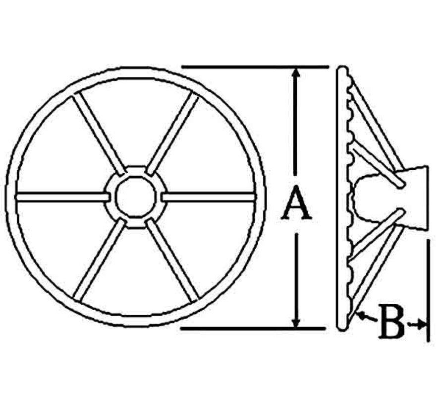 Allpa 3-Spaaks stuurwiel Imola zilver aluminium met mahoniehouten rand – Ø310 mm