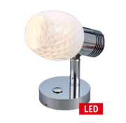 Allpa LED Wand Leeslamp 10-30V Dimbaar – Aluminium Warm Wit (Touch Switch)