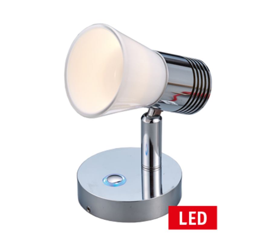 Allpa LED Wand Leeslamp 10-30V Dimbaar – Compact Aluminium Warm Wit (Touch Switch)
