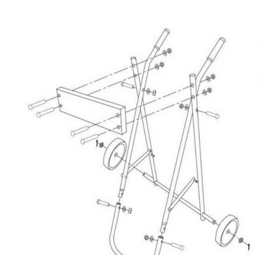 Buitenboordmotor Trolley tot 40 kilo inklapbaar