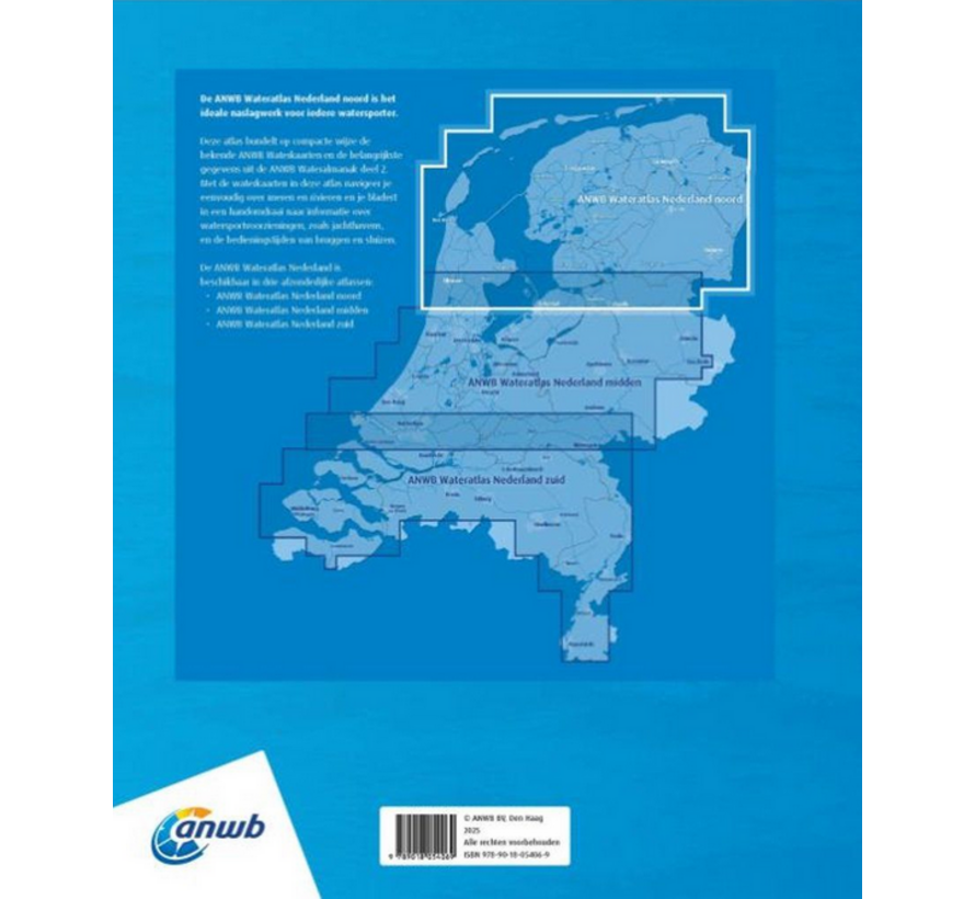 ANWB Wateratlas / Waterkaart Nederland Noord