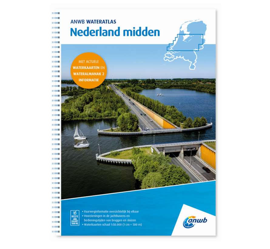 ANWB Wateratlas / Waterkaart Nederland Midden
