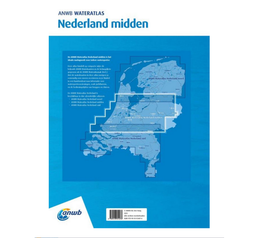 ANWB Wateratlas / Waterkaart Nederland Midden