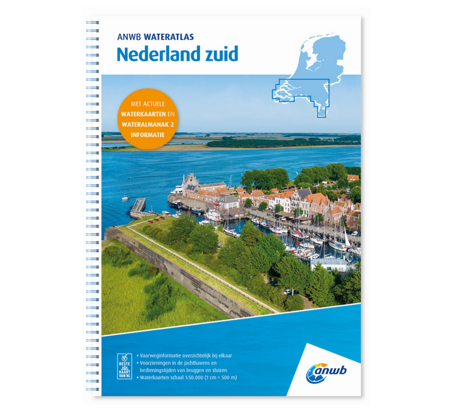 ANWB Wateratlas / Waterkaart Nederland Zuid