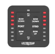Allpa Bedienpaneel met trim tab Indicator  12V en 24V  zwart