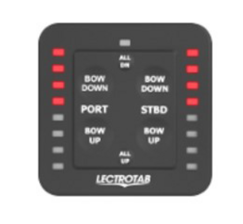 Allpa Bedienpaneel met trim tab Indicator 12V en 24V zwart