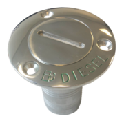 Allpa RVS Dekvuldop 'Diesel' slangaansluitingDiameter 38mm flensDiameter 76mm 0Graden model