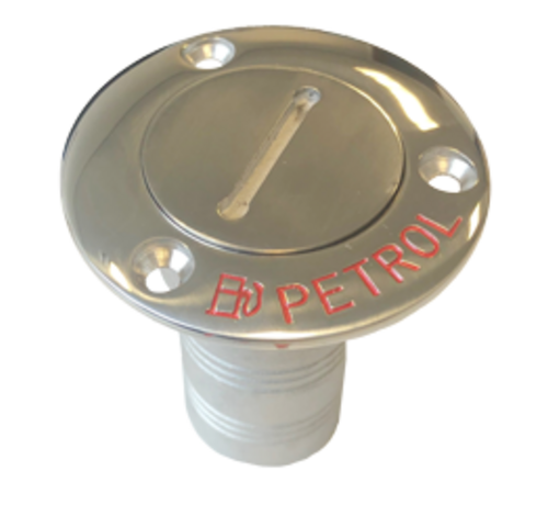Allpa RVS Dekvuldop 'Petrol'  slangaansluitingDiameter 38mm  flensDiameter 76mm  0Graden  model