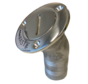 RVS Dekvuldop 'Waste'  slangaansluitingDiameter 38mm  flensDiameter 76mm  30Graden  model