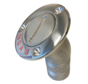 RVS Dekvuldop 'Gas'  slangaansluitingDiameter 38mm  flensDiameter 76mm  30Graden  model