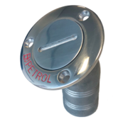 Allpa RVS Dekvuldop 'Petrol' slangaansluitingDiameter 38mm flensDiameter 76mm 30Graden model