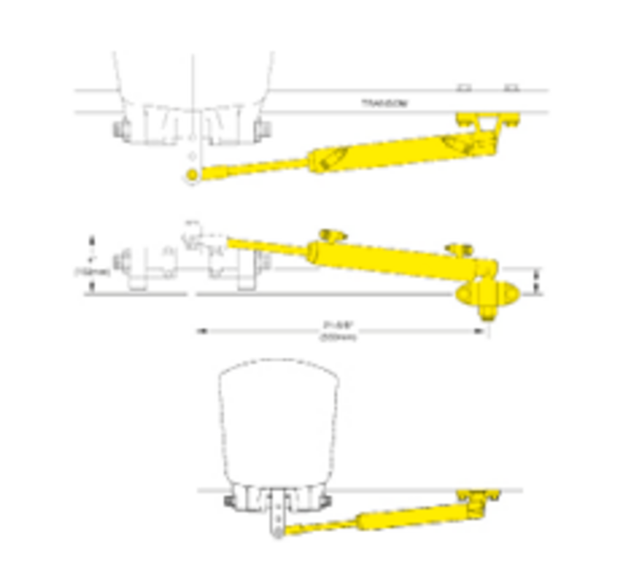 SeaStar Outboard Cilinder Spiegelmontage