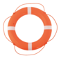 Talamex PVC Reddingsboei 60 cm Oranje/Wit – 110N met Lijn