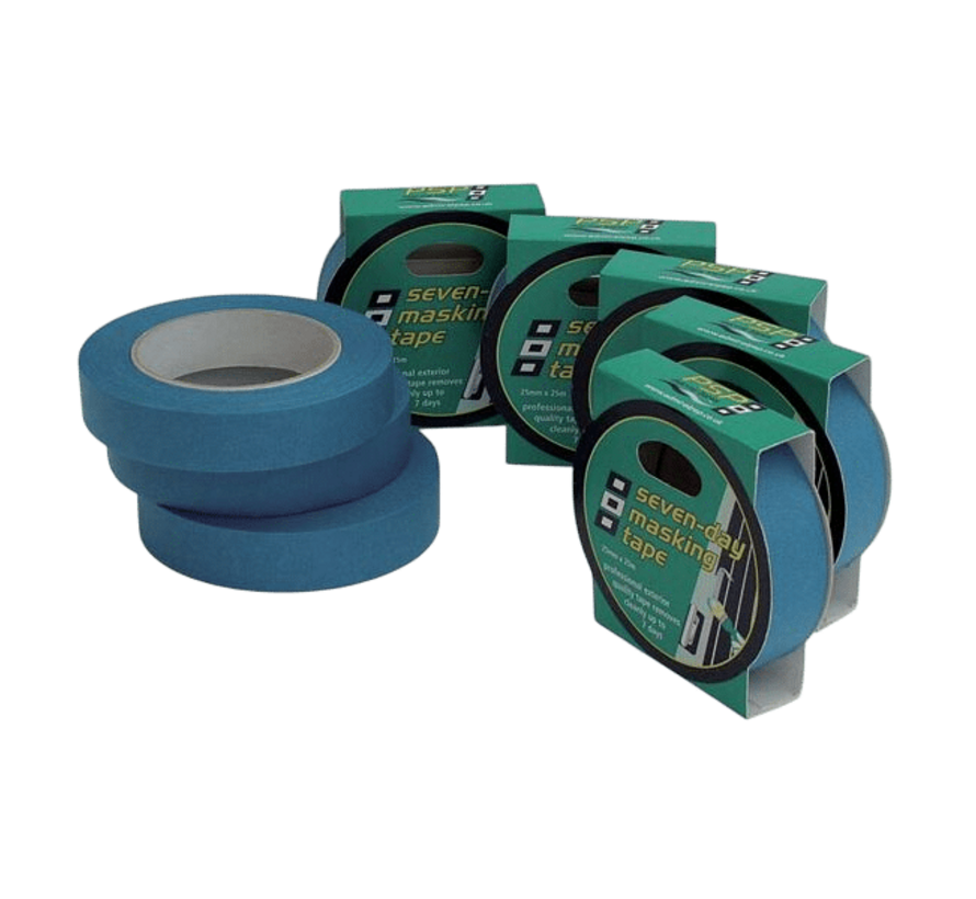 PSP 7 Day Blauwe Afplaktape / Masking Tape 25 mm x 25 m