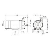 Velair Centrifugaal Waterpomp 35 l/min 230V voor Marine Airconditioning