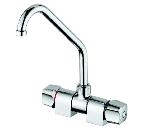 Trem Trem Mengkraan Chroom met Draaibare Uitloop – 3/8" Aansluiting
