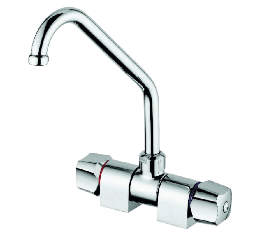 Trem Mengkraan Chroom met Draaibare Uitloop – 3/8" Aansluiting