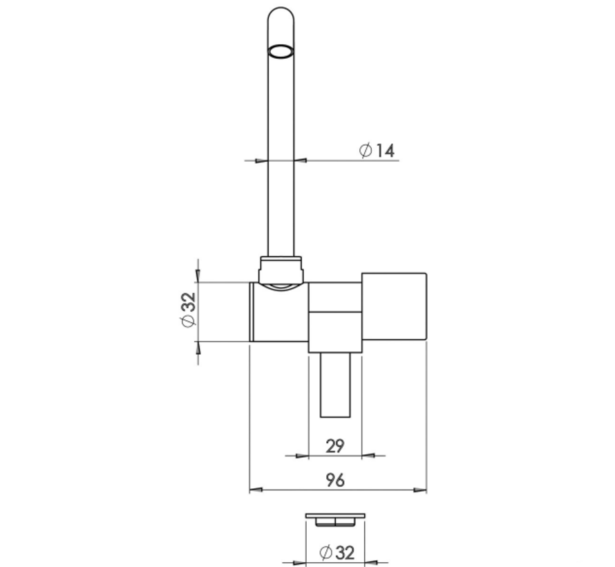 Trem Kraan Chroom Enkel – 3/8" Slangaansluiting