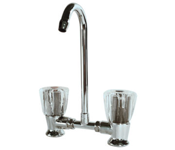 Allpa 2-Knops Mengkraan Verchroomd met Draaibare Uitloop – 3/8"