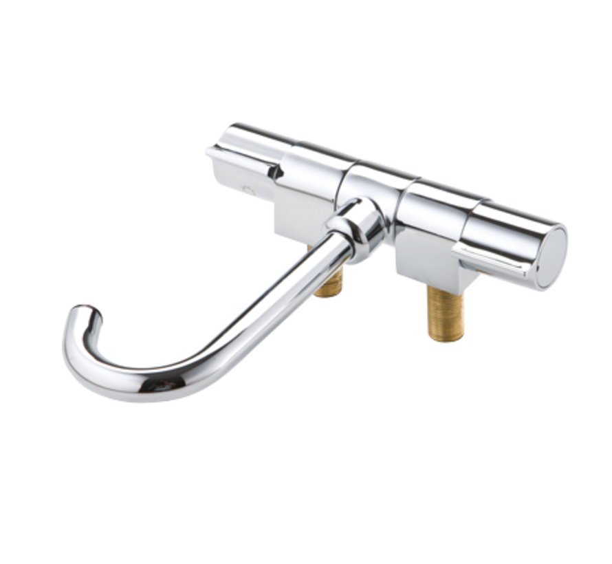 Trem Inklapbare 2-Knops Mengkraan Chroom – Draaibare Ø14 mm Uitloop – 3/8"