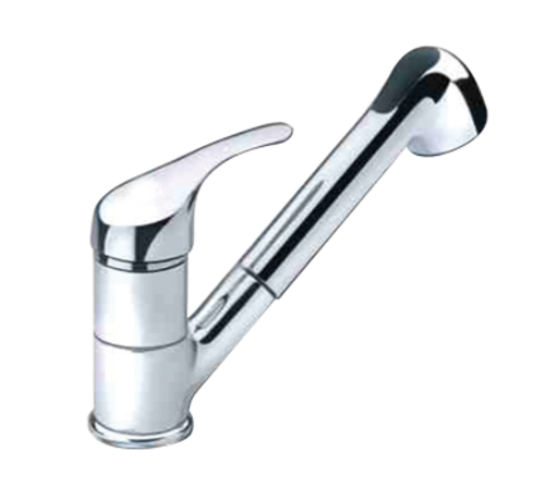 Trem Trem 1-Hendel Mengkraan Verchroomd met Uitneembare Handdouche – 3/8"