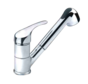 Trem 1-Hendel Mengkraan Verchroomd met Uitneembare Handdouche – 3/8"