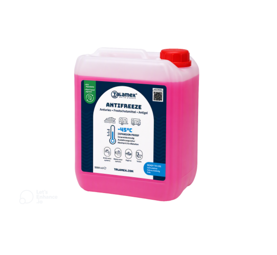 Talamex Antivries rose 5 Liter - Voor Boot, Motor, Toilet en Drinkwater systeem