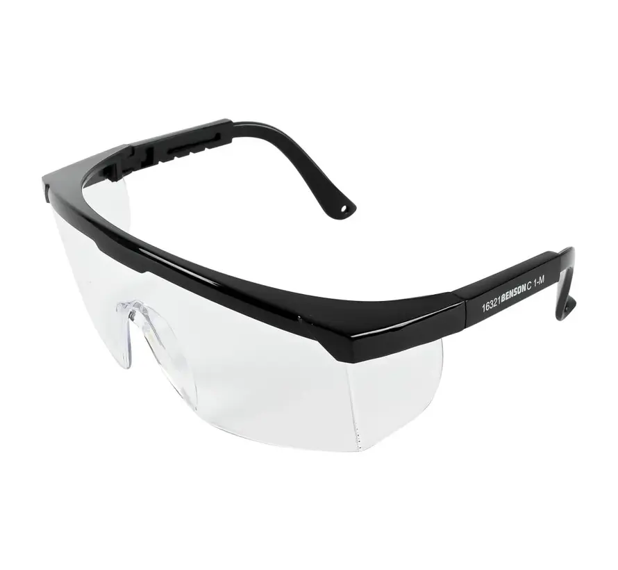 Vuurwerkbril - Veiligheidsbril zwart frame