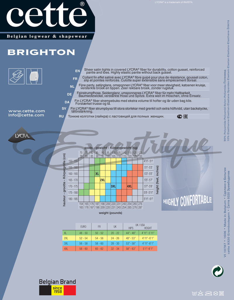 Cette - Panty Brighton Plus Size - 20D - Bruges