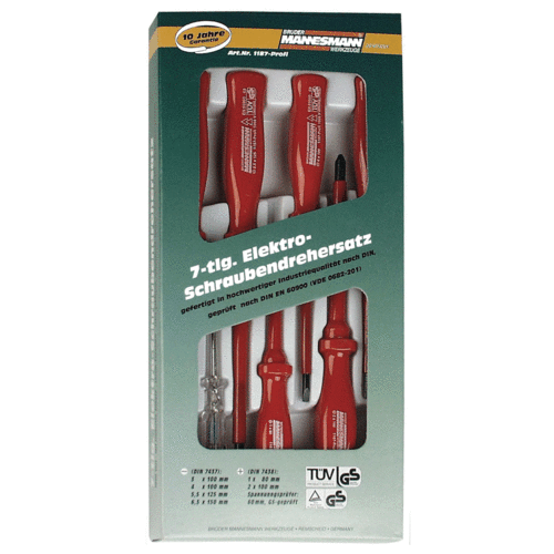 Bruder Mannesmann Brüder Mannesmann VDE elektroschroevendraaiers (7 dlg)
