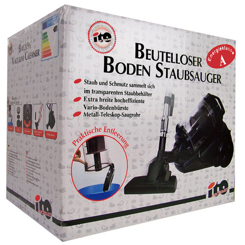 ITO electronics Cyclone (zakloze) stofzuiger zwart