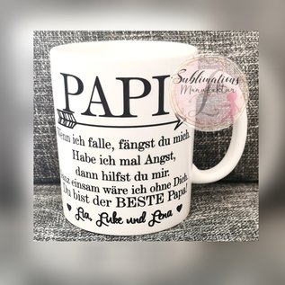 Papa Tasse mit Namen und Foto