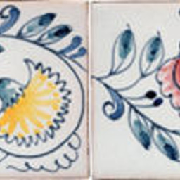 Frisiantiles Randdekor Ranke mit Blüte