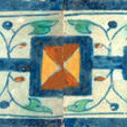 Frisiantiles Randdekor-Rosette in Vierpassfarbe